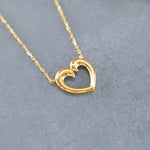 Load image into Gallery viewer, 14K Solid Gold Heart Necklace K99
