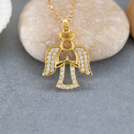 Load image into Gallery viewer, 14K Solid Gold Angel Necklace K100
