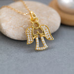 Load image into Gallery viewer, 14K Solid Gold Angel Necklace K100
