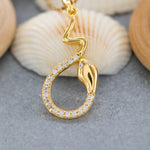 Load image into Gallery viewer, 14K Solid Gold Snake Necklace K101
