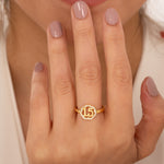 Load image into Gallery viewer, 14K Solid Gold 15 Anos Ring Y174
