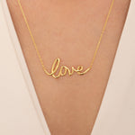 Load image into Gallery viewer, 14K Solid Gold Love Necklace K98
