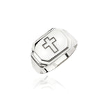 Load image into Gallery viewer, 14K Solid Gold Men Cross Ring EY28
