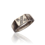 14K Solid Gold Signet Men Ring EY32