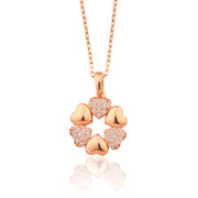 14K Solid Gold Heart Necklace K136