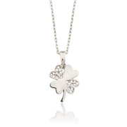 14K Solid Gold Clover Necklace K139