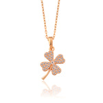 Load image into Gallery viewer, 14K Solid Gold Clover Necklace K141
