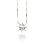 Load image into Gallery viewer, 14K Solid Gold Sun Necklace K138
