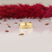 14k Solid Gold Dome Ring Y280