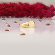 14K Solid Gold Octagon Signet Ring Y277