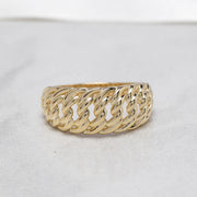 14K Solid Gold Braid Ring Y62
