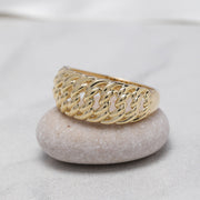 14K Solid Gold Braid Ring Y62