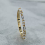 Load image into Gallery viewer, 14K Solid Gold Baguette Ring B3
