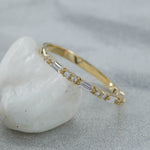 Load image into Gallery viewer, 14K Solid Gold Baguette Ring B3
