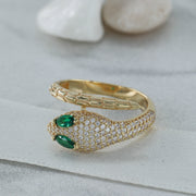 14K Solid Gold Snake Ring Y71