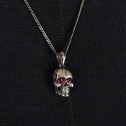 14K Solid Gold Skull Men Necklace