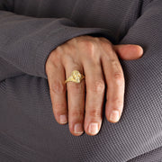 14K Solid Gold Skull Men Ring EY23