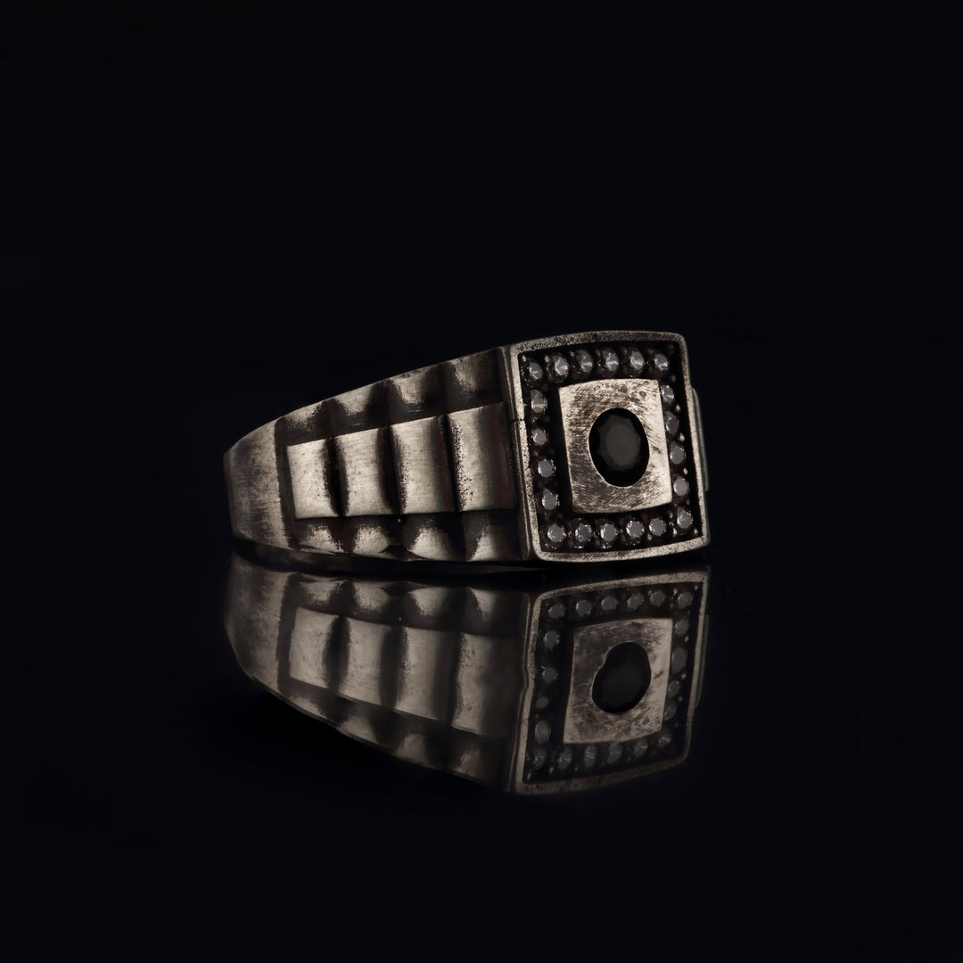 14K Solid Gold Signet Men Ring EY31