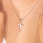 Load image into Gallery viewer, 14k Solid Gold Cross Necklace K41
