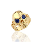 Load image into Gallery viewer, 14K Solid Gold Skull Men Ring EY21
