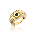 Load image into Gallery viewer, 14K Solid Gold Signet Men Ring EY31
