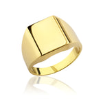 Load image into Gallery viewer, 14K Solid Gold Signet Men Ring EY6
