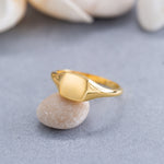 Load image into Gallery viewer, 14K Solid Gold Square Signet Ring Y141
