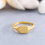 Load image into Gallery viewer, 14K Solid Gold Square Signet Ring Y141
