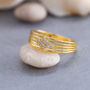 14K Solid Gold Stackable Ring Y175