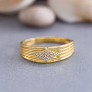 14K Solid Gold Stackable Ring Y175