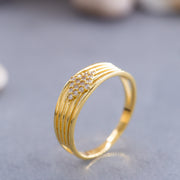 14K Solid Gold Stackable Ring Y175