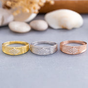 14K Solid Gold Stackable Ring Y175