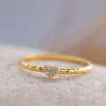 Load image into Gallery viewer, 14K Solid Gold Heart Ring Y151
