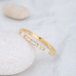 Load image into Gallery viewer, 14K Solid Gold Baguette Ring B3
