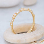 Load image into Gallery viewer, 14K Solid Gold Baguette Ring B3
