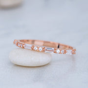 14K Solid Gold Baguette Ring B3