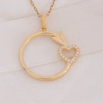 Load image into Gallery viewer, 14K Solid Gold Arrow Necklace K86
