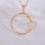 Load image into Gallery viewer, 14K Solid Gold Arrow Necklace K86
