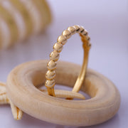 14K Solid Gold Bubble Ring Y29