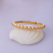 14K Solid Gold Bubble Ring Y29