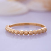 14K Solid Gold Bubble Ring Y29