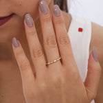 Load image into Gallery viewer, 14K Solid Gold Thin Baguette Ring B2
