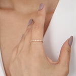 Load image into Gallery viewer, 14K Solid Gold Baguette Ring B3
