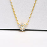 Load image into Gallery viewer, 14K Solid Gold Solitaire Necklace K53
