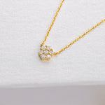 Load image into Gallery viewer, 14K Solid Gold Solitaire Necklace K53
