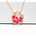 Load image into Gallery viewer, 14K Solid Gold Fruit Necklace K54
