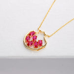 Load image into Gallery viewer, 14K Solid Gold Fruit Necklace K54
