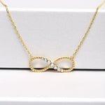 Load image into Gallery viewer, 14K Solid Gold Infinity Necklace K55
