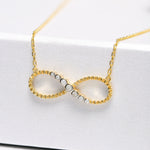 Load image into Gallery viewer, 14K Solid Gold Infinity Necklace K55
