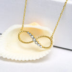 Load image into Gallery viewer, 14K Solid Gold Infinity Necklace K55
